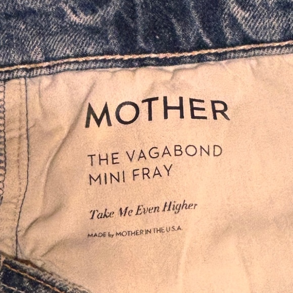 NWOT Mother Superior The Vagabond Mini Fray- Mini Skirt Size 10/30 W18/H21/L14.5 - Picture 10 of 13